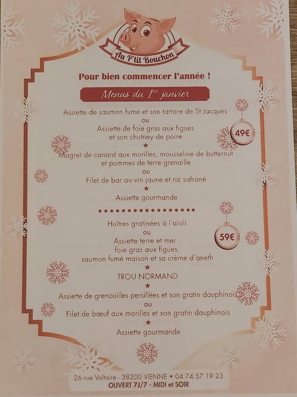 évènements - Au P'tit Bouchon - Restaurant Vienne ouvert le dimanche - Resto à vienne
